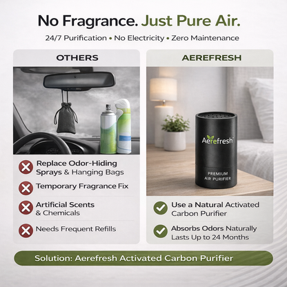 Aerefresh Natural Activated Carbon Air Purifier – Odor & Smoke Remover (No Electricity)